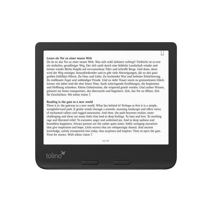 Tolino 4016621130183 Vision Color eReader 7" E Ink Kaleido Color, Táctil, 32GB, WiFi, Bluetooth, USB-C, Resistente al Agua 8