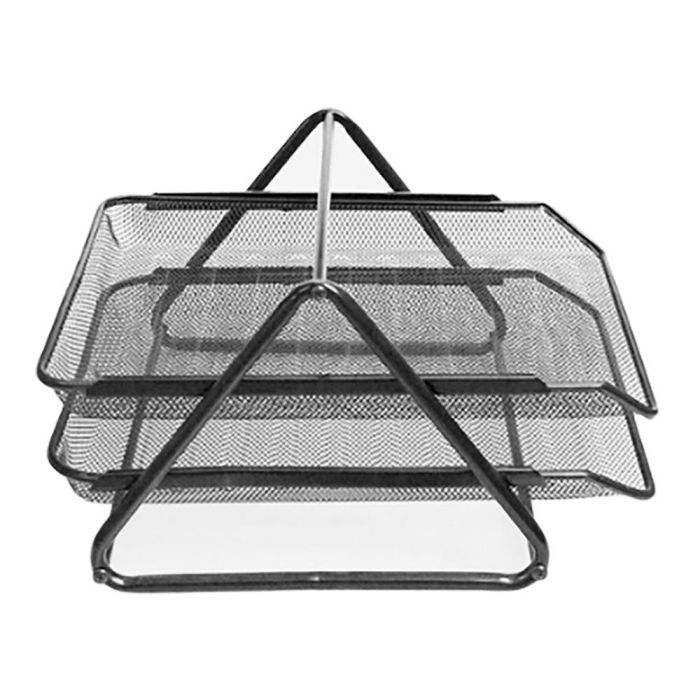 Bandeja Sobremesa Metalica Q-Connect Rejilla Gxa100 Negra 2 Bandejas Movibles 300x185x350 mm 1 Bandeja Sobremesa Metalica Q-Connect Rejilla Gxa100 Negra 2 Bandejas Movibles 300x185x350 mm 1