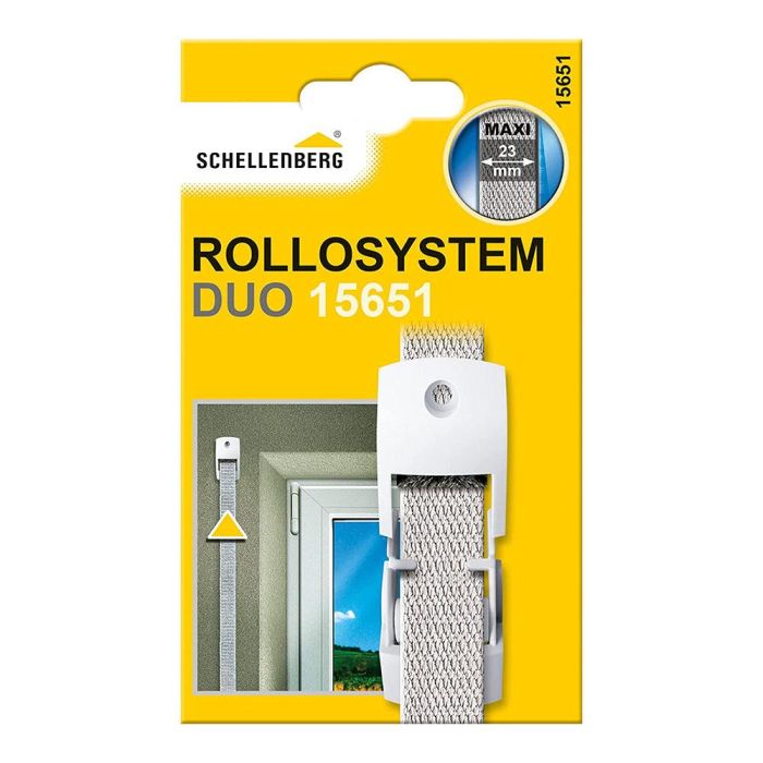Schellenberg 15651 Guía cinta duo maxi rodillos y burlete para cintas de 23mm, fácil montaje, 34x61x15 mm 2