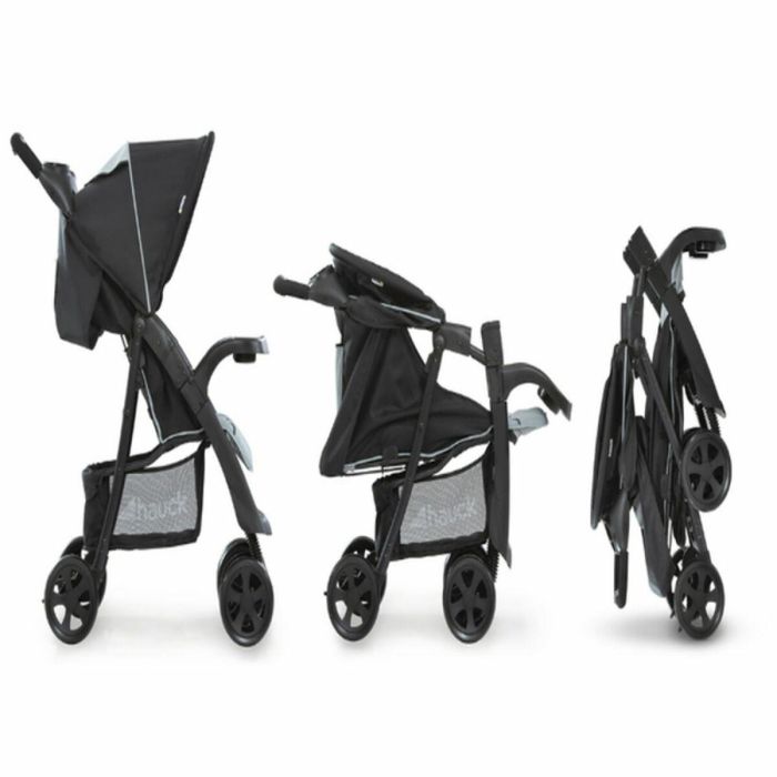 Hauck Silla de Paseo Shopper Neo II Caviar Plata - Plegado Compacto con una Mano, Reclinable, Gran Cesta, Desde el Nacimiento