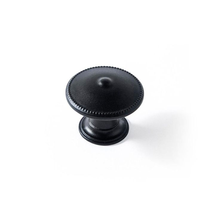 Rei Pomos redondos para mueble 3121, 4 unid., zamak negro mate, Ø30x24mm Rei Pomos redondos para mueble 3121, 4 unid., zamak negro mate, Ø30x24mm