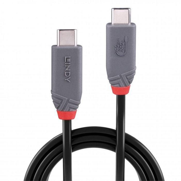 Lindy 2m USB 4 240W Type C Cable, Anthra Line 2