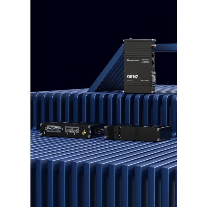 Teltonika Networks RUT142 (EU) Ethernet router, WiFi, x1 RS232, x2 ethernet ports, integrated DIN rail bracket 8 Teltonika Networks RUT142 (EU) Ethernet router, WiFi, x1 RS232, x2 ethernet ports, integrated DIN rail bracket 8
