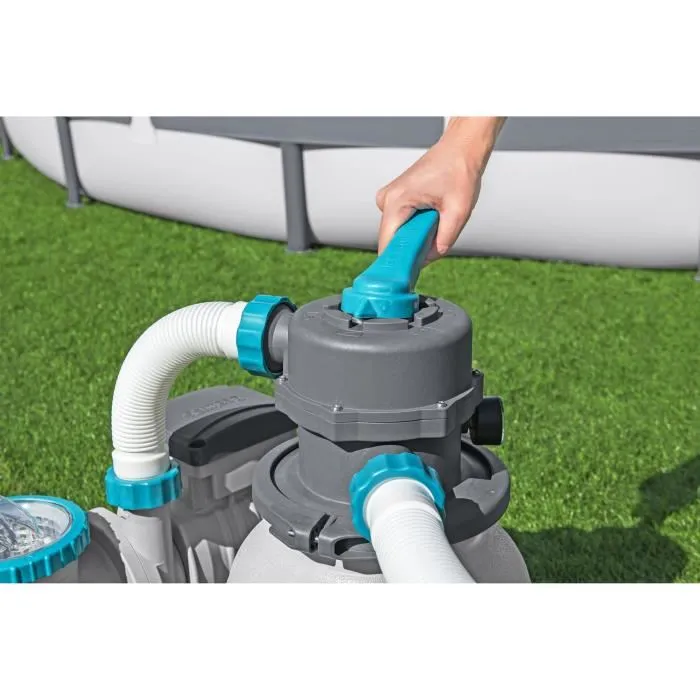 Bestway BES6941607361320 Bomba de filtración de arena para piscinas hasta 42 m³ con prefiltro 6.056 L/h 4