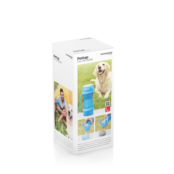 Botella con Depósito de Agua y Comida para Mascotas 2 en 1 Pettap InnovaGoods 3 Botella con Depósito de Agua y Comida para Mascotas 2 en 1 Pettap InnovaGoods 3