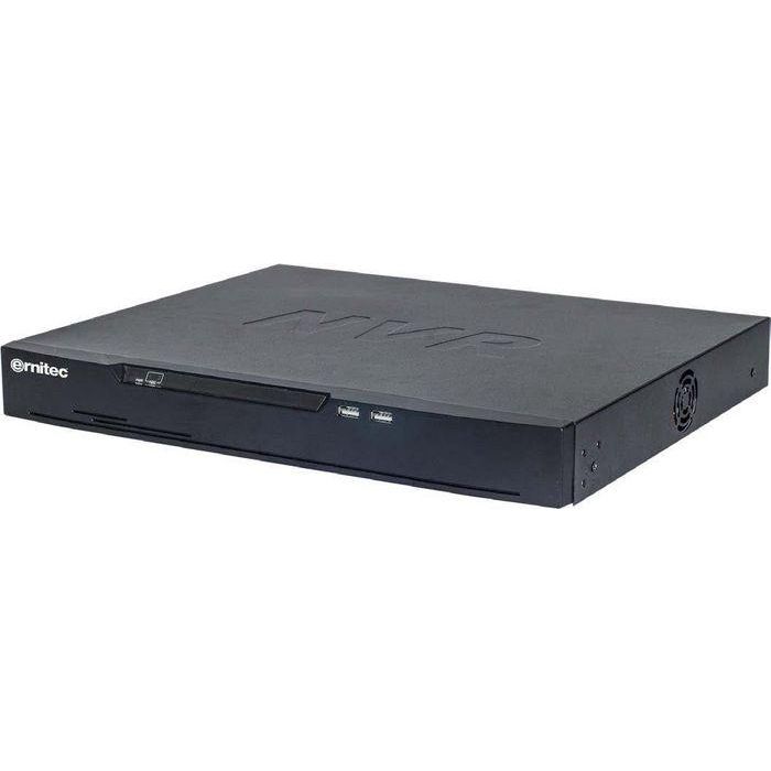 Ernitec NVR PoE 16 Canales 8MP para cámaras IP con Análisis Inteligente, Soporta 2 HDD hasta 12TB, 16 Puertos PoE