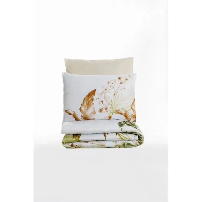 Juego de Cama 1 Funda Nórdica 220x240 cm + 2 Fundas Almohada 60x60 cm 100% Algodón Satén Beige ASI8683742886686 2