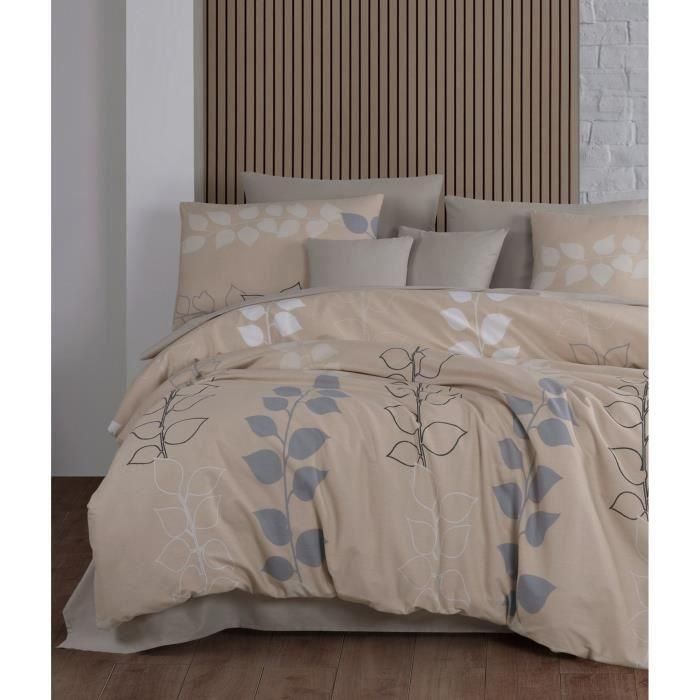 Aucune ASI8684282610267 Juego de cama 220x240 cm con 2 fundas almohada 60x60 cm - 100% Algodón reforzado - Beige 2 Aucune ASI8684282610267 Juego de cama 220x240 cm con 2 fundas almohada 60x60 cm - 100% Algodón reforzado - Beige 2