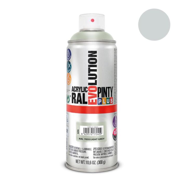 Pinty Plus Pintura Acrílica Spray Evolution Ral 7035 Light Greu Gris Luminoso 520 cc 300 g
