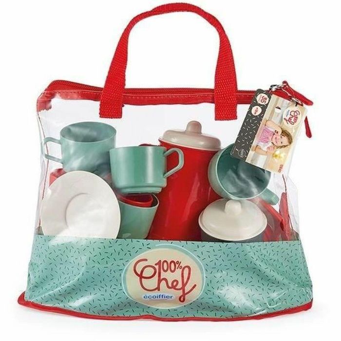 Ecoiffier ECO1739444325615 Bolsa de comida de juguete rellena, set de juego de imitación para niños a partir de 18 meses