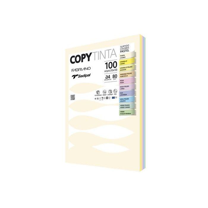 Sadipal Papel Copytinta A4 80 gr Inkjet-Láser Paquete 100H Colores Surtidos Pastel