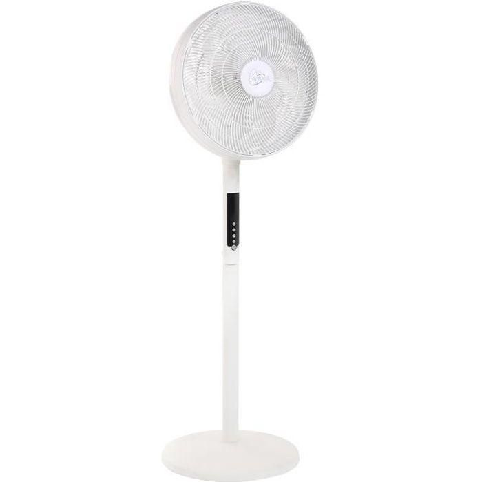 AIR-LIGHT RING - Ventilador de pie blanco Ø40cm 70W con corona de iluminación LED AIR-LIGHT RING - Ventilador de pie blanco Ø40cm 70W con corona de iluminación LED
