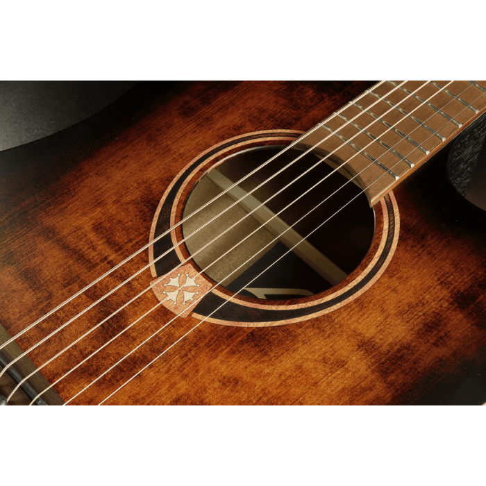 Guitarra Acústica Lâg Auditorium Cutaway Tramontane 70 A/E - Black & Brown 5