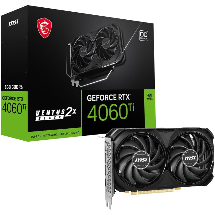 MSI RTX 4060 Ti Ventus 2X Black OC 8GB GDDR6 1