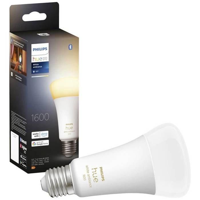 Philips Hue White Ambiance, Bulbo LED conectado E27, equivalente 100W, 1600 Lumen, Bluetooth Compatible