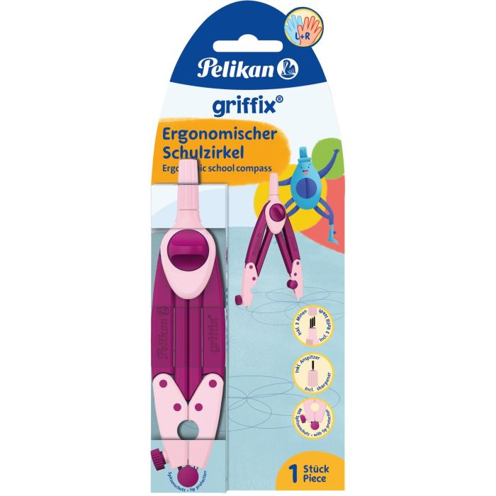 Pelikan griffix Zirkel Sweetberry mit Spitzenschutz 0 Pelikan griffix Zirkel Sweetberry mit Spitzenschutz 0