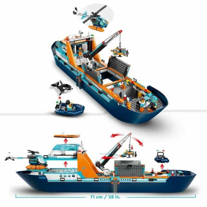 LEGO CITY 60368 The Arctic Exploration Ship, gran juguete de bote flotante, regalo para niños 4