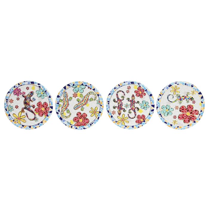 Salvamantel Mediterraneo DKD Home Decor Multicolor Blanco 20 x 0.7 x 20 cm (12 Unidades) Salvamantel Mediterraneo DKD Home Decor Multicolor Blanco 20 x 0.7 x 20 cm (12 Unidades)