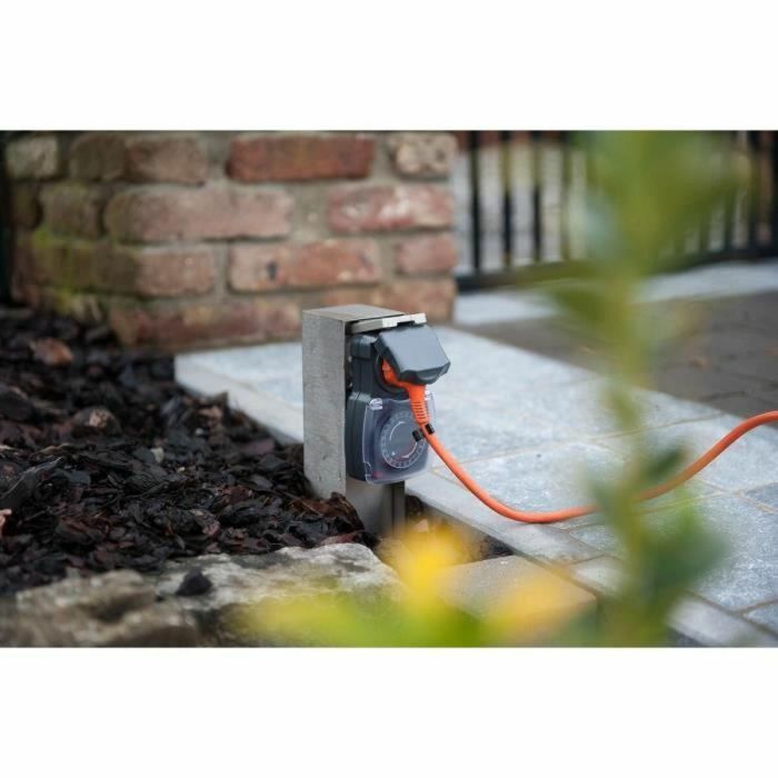 Chacon Programador Mecánico Impermeable Exterior, Temporizador Ahorro Energía 3500W, 1 a 48 Ciclos Diarios 15/30 Min 1 Chacon Programador Mecánico Impermeable Exterior, Temporizador Ahorro Energía 3500W, 1 a 48 Ciclos Diarios 15/30 Min 1