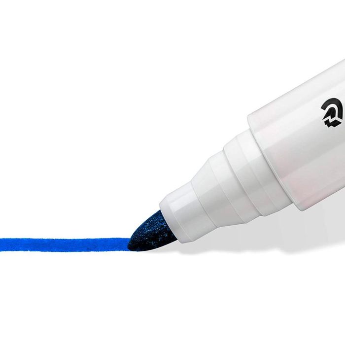 Rotulador Staedtler Lumocolor 351 Para Pizarra Blanca Punta Redonda 2 mm Recargable Color Azul 10 unidades 3