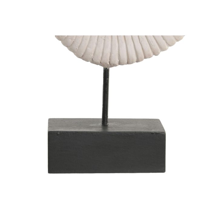 DKD Home Decor Hangzhou design 26b Decoración Mediterráneo Blanco 6.5 x 25 x 16 cm (2 Unidades) Cemento Metal Caracola