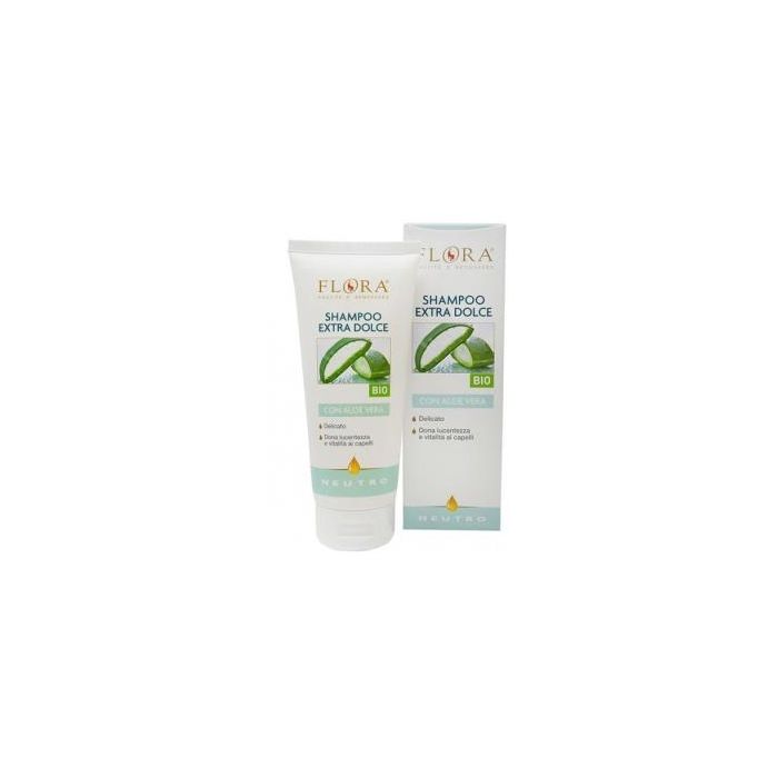 FLORA Champú Neutro para Cabello Delicado con Aloe Vera y Tensioactivos Vegetales 200ml