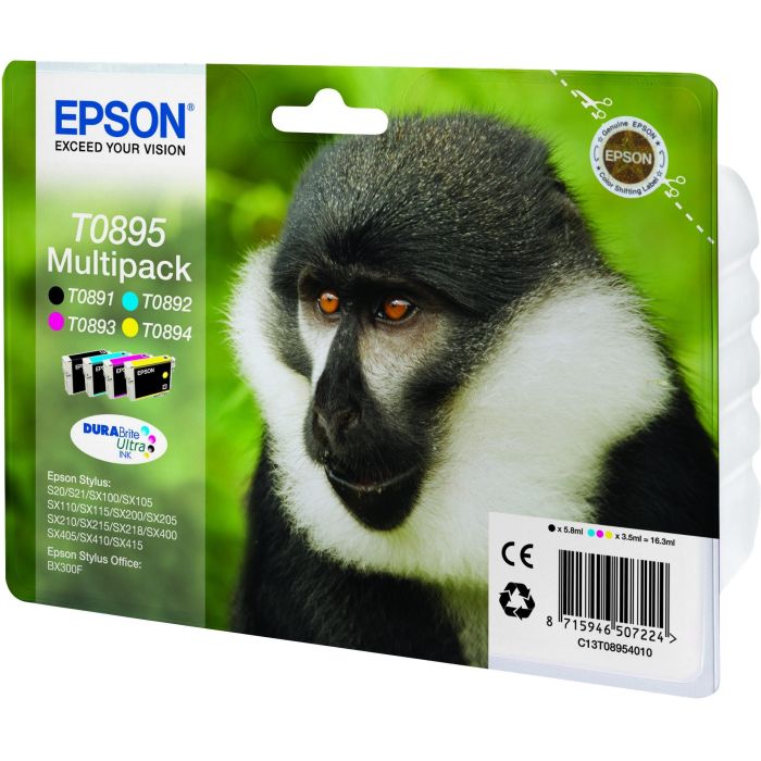 Epson Stylus S20/SX105/SX205/405 Multipack (T089140+240+340+440) 1 Epson Stylus S20/SX105/SX205/405 Multipack (T089140+240+340+440) 1