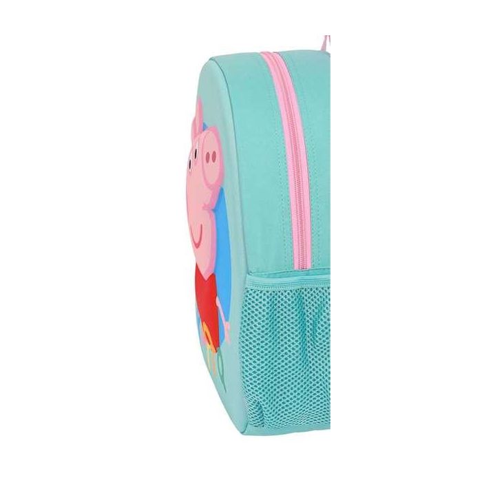 Mochila Escolar Peppa Pig Turquesa 3