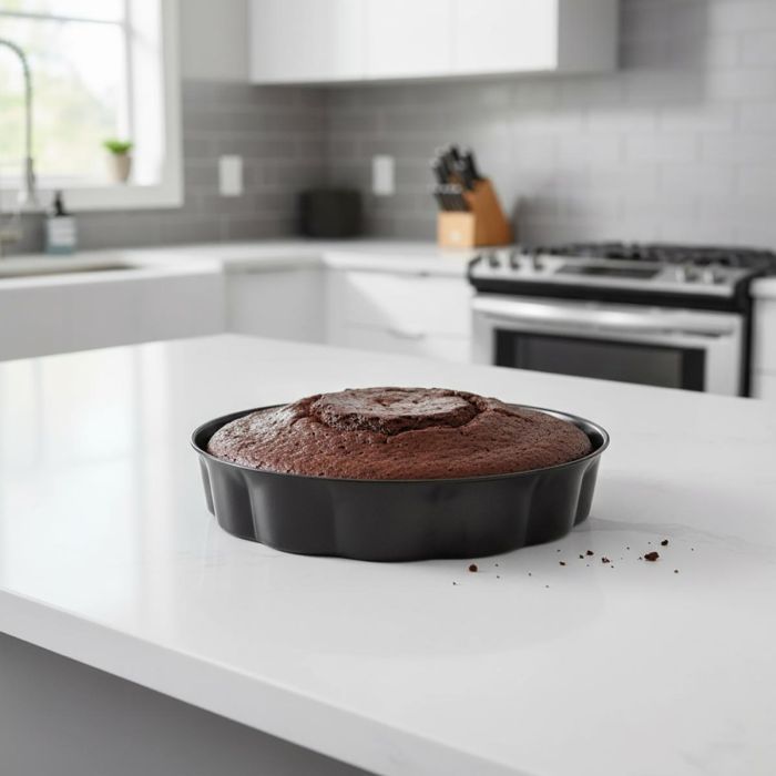 Molde Tarta Hondo Acero Pintado Sweet Grey Quid 28x5 cm Molde Tarta Hondo Acero Pintado Sweet Grey Quid 28x5 cm