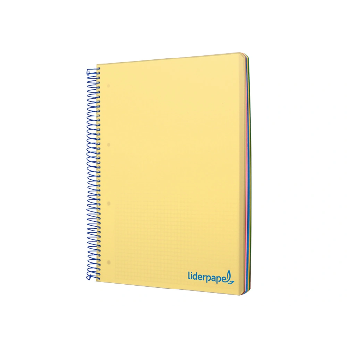 Liderpapel Cuaderno Espiral A4 Micro Wonder Tapa Plástico 120 Hojas 90gr Cuadro 5mm Color Amarillo 2