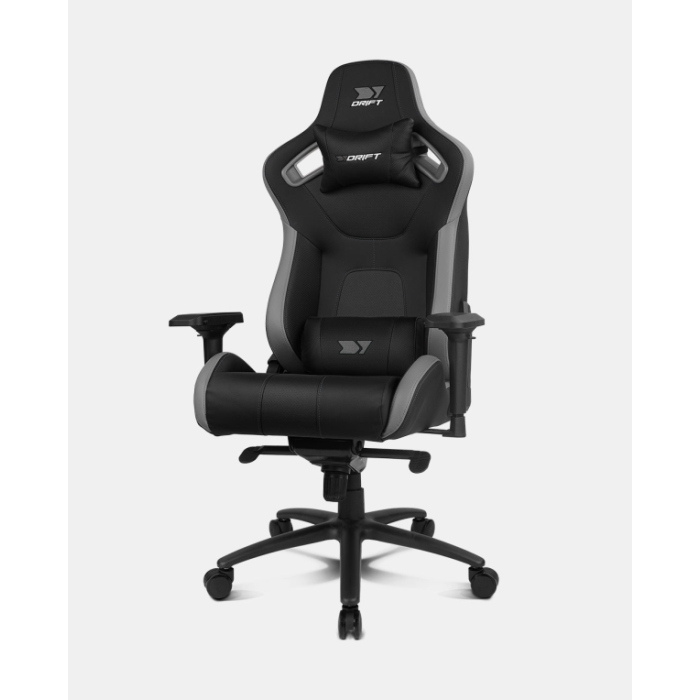 DRIFT DR600 Silla Gaming XL Ergonómica con Reposabrazos 4D, Respaldo Reclinable, Cojines Lumbar/Cervical Negro/Gris DRIFT DR600 Silla Gaming XL Ergonómica con Reposabrazos 4D, Respaldo Reclinable, Cojines Lumbar/Cervical Negro/Gris