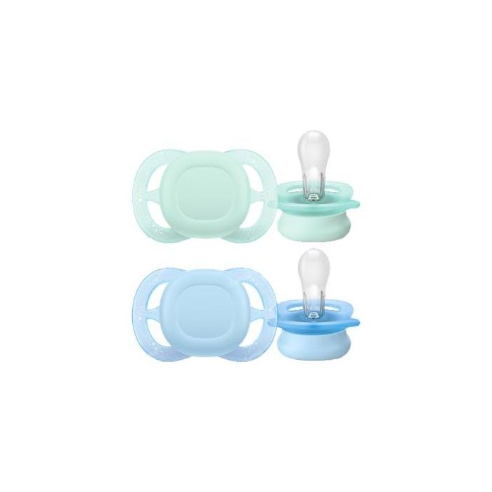 AVENT Chupete Silicona Ultra Start 0-2 Meses Niño Liso 2 Unidades
