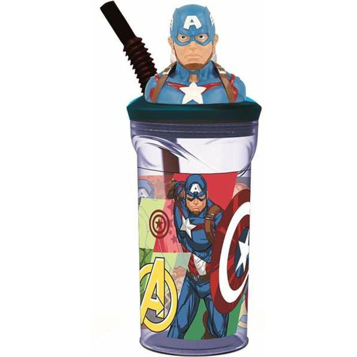 Vaso figurita 3D avengers seven wonders captain america 360 ml Vaso figurita 3D avengers seven wonders captain america 360 ml