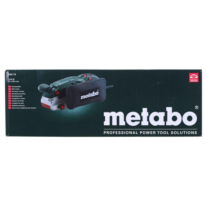 Metabo BAE 75 Lijadora de banda 1010W 12 Nm con base de máquina, bolsa para polvo y mango adicional 9 Metabo BAE 75 Lijadora de banda 1010W 12 Nm con base de máquina, bolsa para polvo y mango adicional 9