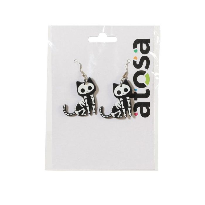 Pendientes de Esqueleto de Gato para Halloween - Accesorio de Disfraz Gótico y Bruja 1 Pendientes de Esqueleto de Gato para Halloween - Accesorio de Disfraz Gótico y Bruja 1