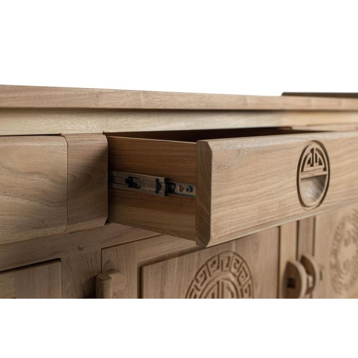 Giner y Colomer Mueble TV Madera Maciza de Teca 170 cm Natural 6