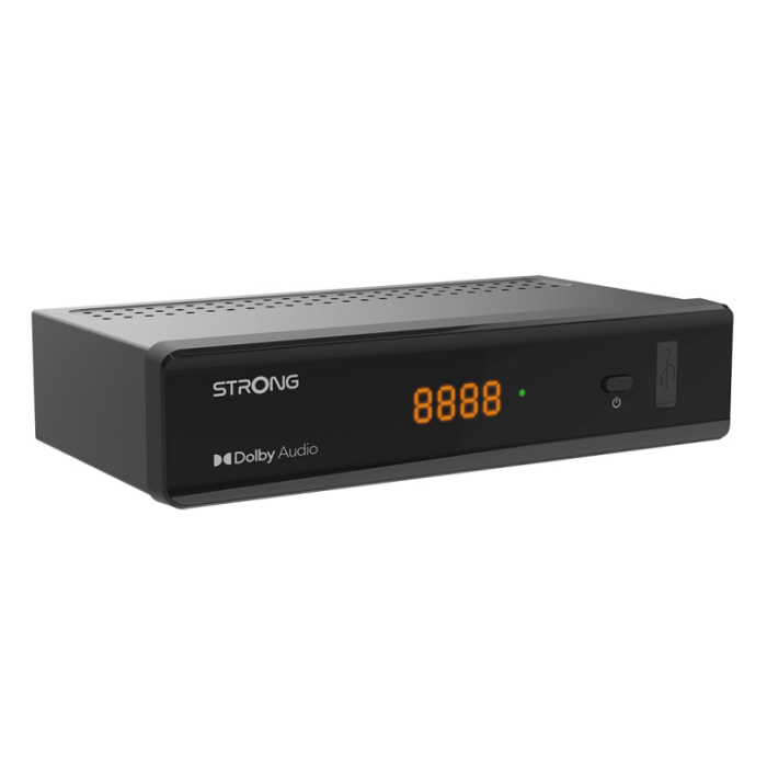 Strong SRT 7040 Decodificador Digital Negro con Soporte Dolby Digital y Dolby Digital Plus, Aspecto 4:3 y 16:9
