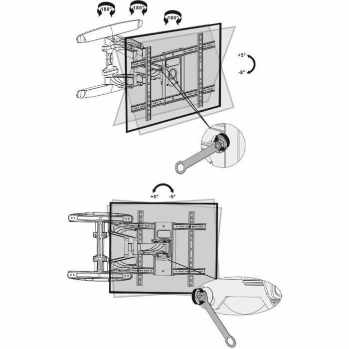 Stell SHO 7620 Soporte de TV delgado, ajuste extensible, de Acero 1 Stell SHO 7620 Soporte de TV delgado, ajuste extensible, de Acero 1