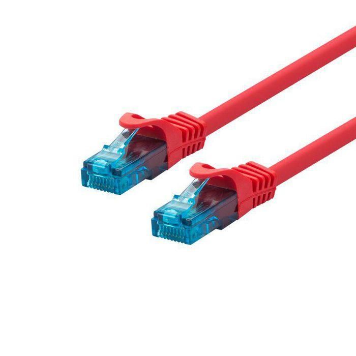 LOGON PROFESSIONAL Cable Patch Cat 5e U/UTP 0.3m Rojo con Contactos Dorados AWG 26/7, 100 Ohm