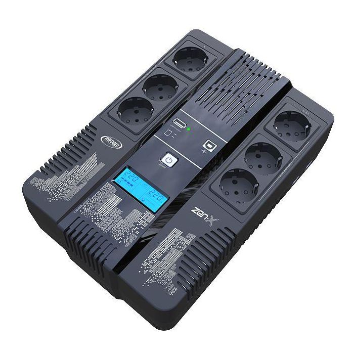 Infosec Line Interactive UPS 800 VA 6 FR/SCHUKO Outlets -- 2-year warranty -- Infosec Line Interactive UPS 800 VA 6 FR/SCHUKO Outlets -- 2-year warranty --
