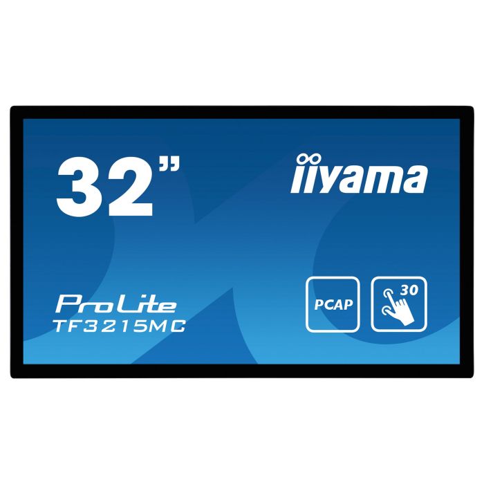 Iiyama ProLite TF3215MC-B2 - Monitor táctil de 80 cm (31.5") Full HD 1920x1080, panel VA, multi-touch (30 toques), HDMI, DisplayPort, USB, 8 ms, montaje VESA, Negro