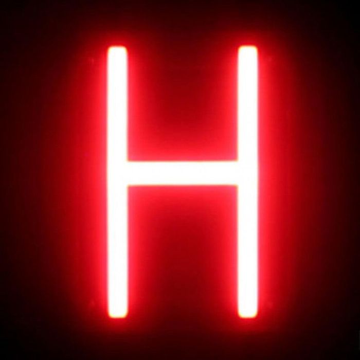 Letra LED Neon H Ancho 97Mm Alto 161Mm Fondo 38Mm - - 1
