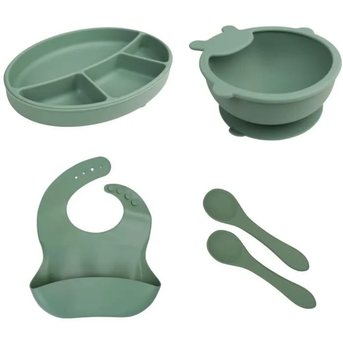 Thermobaby AAAMA84020 Pack Comida de Silicona - Verde Cactus 0 Thermobaby AAAMA84020 Pack Comida de Silicona - Verde Cactus 0