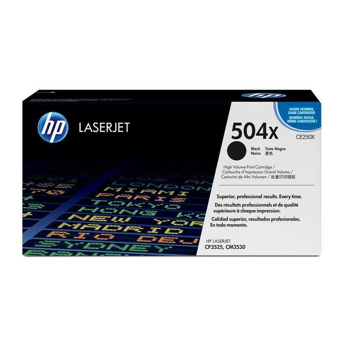 HP 504X Cartucho de Tóner Original Negro de Alta Capacidad para Impresoras LaserJet HP 504X Cartucho de Tóner Original Negro de Alta Capacidad para Impresoras LaserJet
