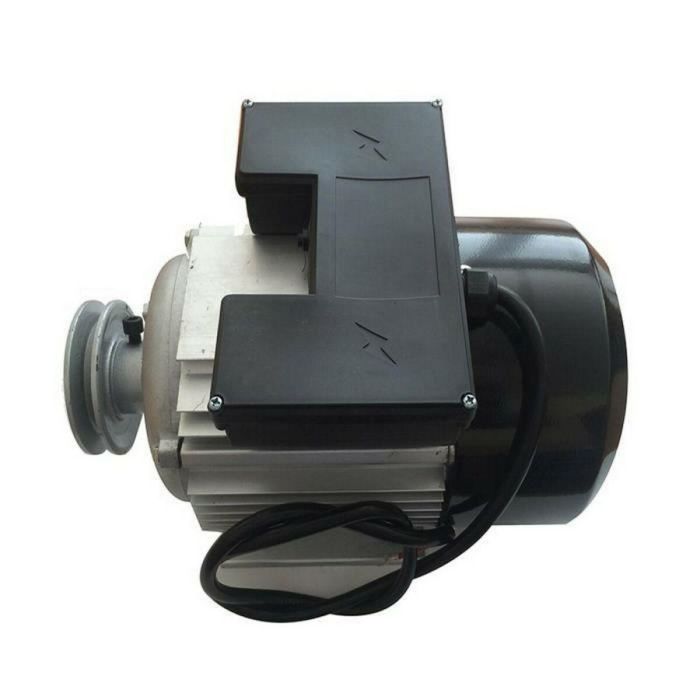 Domac Motor Eléctrico 3CV 230V 2750 rpm con Polea 68mm, Eje 19mm para Correa Trapezoidal 13mm y Disyuntor Térmico 1 Domac Motor Eléctrico 3CV 230V 2750 rpm con Polea 68mm, Eje 19mm para Correa Trapezoidal 13mm y Disyuntor Térmico 1