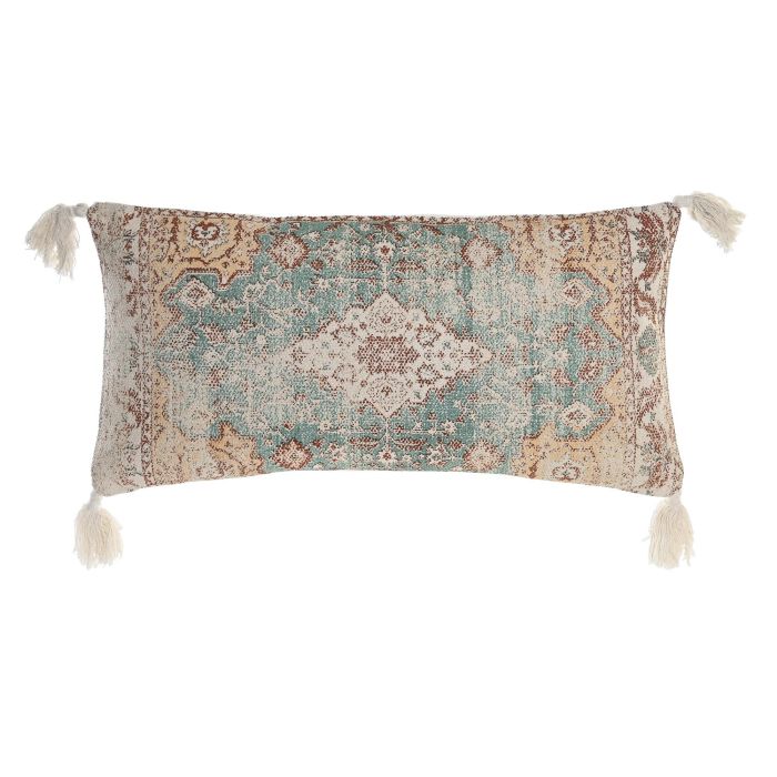 DKD Home Decor Cojín de Estilo Árabe Colección Fez Poliéster y Algodón Azul y Beige 60x10x30 cm Hecho a mano con Flecos y cierre de Cremallera 0 DKD Home Decor Cojín de Estilo Árabe Colección Fez Poliéster y Algodón Azul y Beige 60x10x30 cm Hecho a mano con Flecos y cierre de Cremallera 0