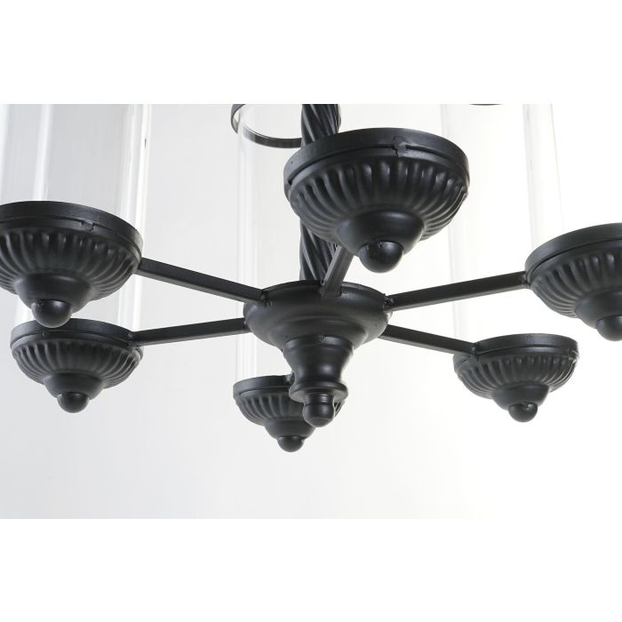 DKD Home Decor Portavela Vintage Negro Metal Cristal 53 x 52 x 53 cm 2