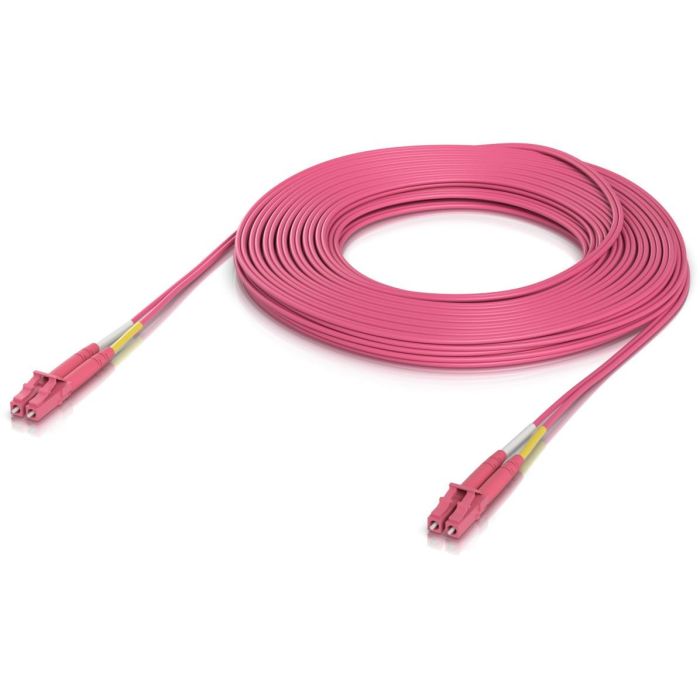 Ubiquiti UACC-OFC-M2-LULU-15M Cable Fibra Óptica OM4 Duplex LC/UPC a LC/UPC Multimodo 15m LSZH Rosa