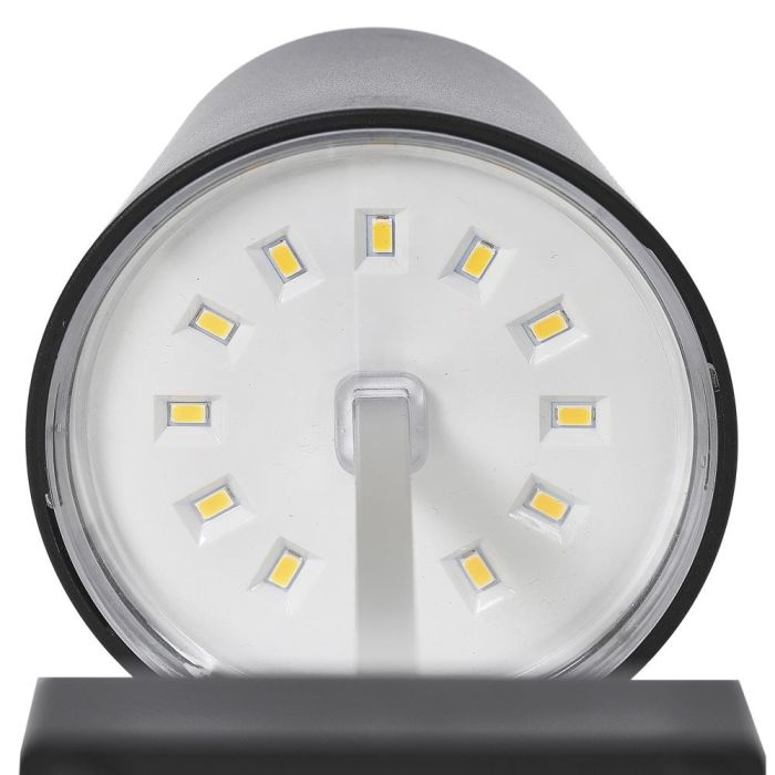 Home Deco Factory Lámpara LED Táctil Negra con 3 Intensidades de Luz, Funciona con Pilas AAA, 12 LEDs COB, Decoración Moderna 5