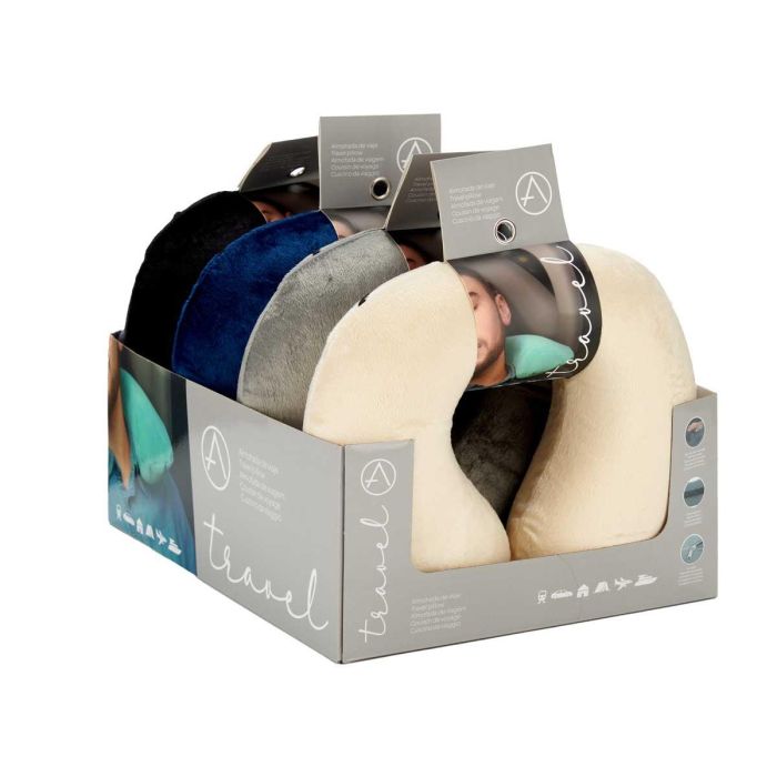 Cojín de cuello para viaje - Azul, Beige, Gris, Negro - 31x10.5x27.4 cm - Arte Regal (16 Unidades) 2 Cojín de cuello para viaje - Azul, Beige, Gris, Negro - 31x10.5x27.4 cm - Arte Regal (16 Unidades) 2